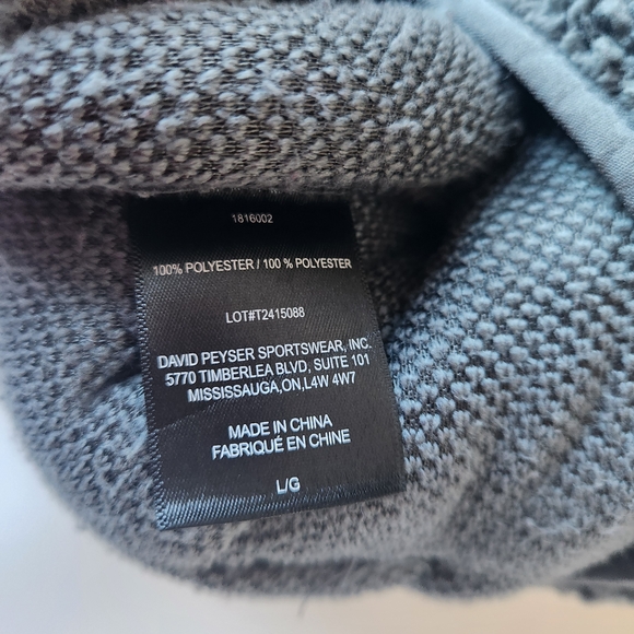 32 Degrees Cozy Gray Sherpa Fleece Pullover Jacket Sweater Half Button Down - Picture 8 of 9